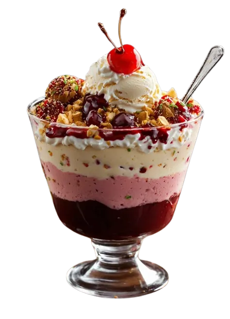 Cherry flavored ice cream